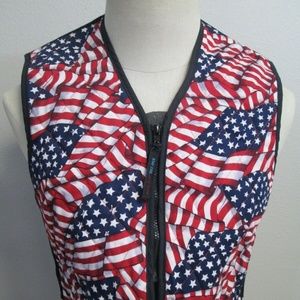 Techniche International USA Flag Patriotic Evaporative Cooling Sport Vest S